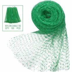 ENLENK Filet De Protection Filet Anti Oiseaux Polyéthyène Avec 100 Câble De Nylon Pour Protection Jardin Et Potager ,étang 4m X 10m