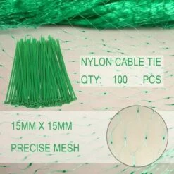 ENLENK Filet De Protection Filet Anti Oiseaux Polyéthyène Avec 100 Câble De Nylon Pour Protection Jardin Et Potager ,étang 4m X 10m -Protection Pour Végétaux Soldes 67333639 5