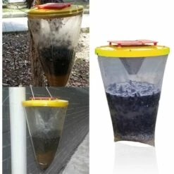 OUSUDELA Lot De 2 Pièges à Mouches Piège Suspendre Pour L'extérieur Pour Attirer œufs Pondants, Les Mouches Et Les Insectes Pour Fermes, Courroies De Fruits - 100 % Non Toxique, Jetables, Blanc -Protection Pour Végétaux Soldes 67437991 2