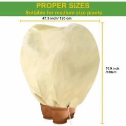 MERéTéET Housse D'hivernage, Housse De Protection Pour Plantes D'extérieures à Utiliser En Hiver (180 X 120CM) 2 Pack,KoleZy 9 MERéTéET Housse D'hivernage, Housse De Protection Pour Plantes D'extérieures à Utiliser En Hiver (180 X 120CM) 2 Pack,KoleZy -Protection Pour Végétaux Soldes 67509611 3