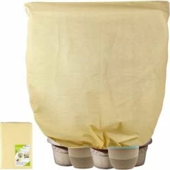 RHAFAYRE 80g/m² Voile D Hivernage Housse Hivernage Pour Plantes Voile Hivernage Plante Housses De Protection Non-Tissé Beige (200x240cm)