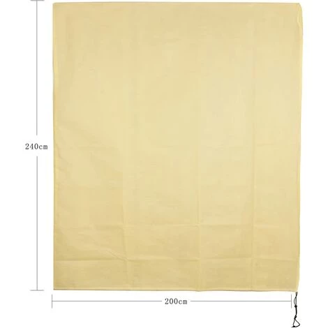RHAFAYRE 80g/m² Voile D Hivernage Housse Hivernage Pour Plantes Voile Hivernage Plante Housses De Protection Non-Tissé Beige (200x240cm) 4 RHAFAYRE 80g/m² Voile D Hivernage Housse Hivernage Pour Plantes Voile Hivernage Plante Housses De Protection Non-Tissé Beige (200x240cm) – Image 2