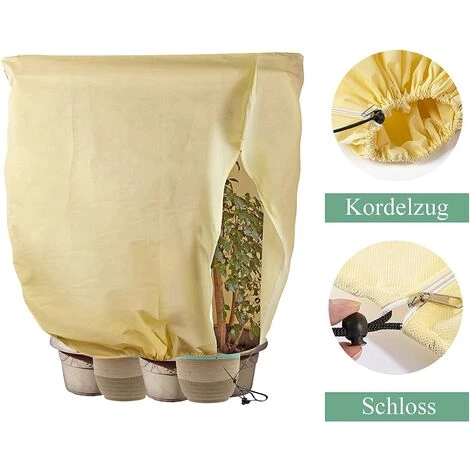 RHAFAYRE 80g/m² Voile D Hivernage Housse Hivernage Pour Plantes Voile Hivernage Plante Housses De Protection Non-Tissé Beige (200x240cm) 5 RHAFAYRE 80g/m² Voile D Hivernage Housse Hivernage Pour Plantes Voile Hivernage Plante Housses De Protection Non-Tissé Beige (200x240cm) – Image 3