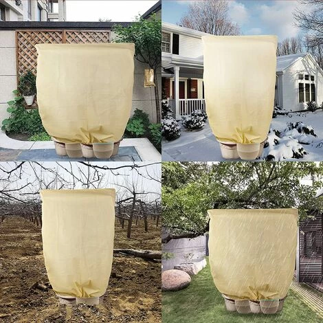 RHAFAYRE 80g/m² Voile D Hivernage Housse Hivernage Pour Plantes Voile Hivernage Plante Housses De Protection Non-Tissé Beige (200x240cm) 7 RHAFAYRE 80g/m² Voile D Hivernage Housse Hivernage Pour Plantes Voile Hivernage Plante Housses De Protection Non-Tissé Beige (200x240cm) – Image 5