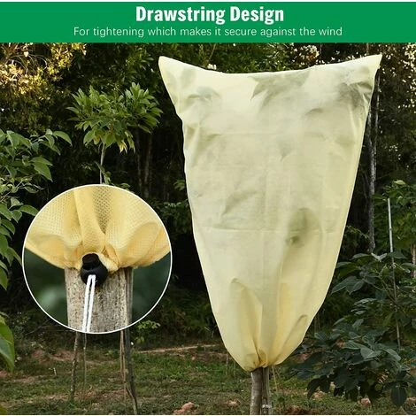 ENLENK Housse Hivernage Pour Plantes, Housses Hivernage, Voile D'hivernage Plante Avec Cordon De Serrage, Housse De Protection Pour Plantes, Fibre Non-tissée, Voile D'hivernage (Beige-0.8 * 1.2M) 5 ENLENK Housse Hivernage Pour Plantes, Housses Hivernage, Voile D'hivernage Plante Avec Cordon De Serrage, Housse De Protection Pour Plantes, Fibre Non-tissée, Voile D'hivernage (Beige-0.8 * 1.2M) – Image 3