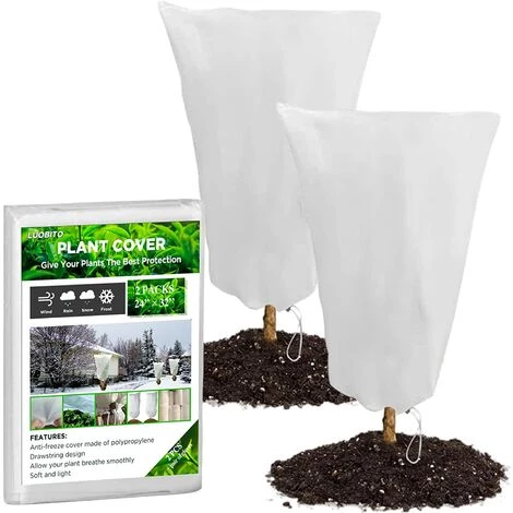 BEARSU Voile Hivernage Plante, Lot De 2 Housse D'hivernage Plante, 60 X 80cm Housses De Protection Pour Plantes Contre Le Froid Et Le Gel, 60g/m² Bâche Protection Arbustes Couverture Pour Plantes 3 BEARSU Voile Hivernage Plante, Lot De 2 Housse D'hivernage Plante, 60 X 80cm Housses De Protection Pour Plantes Contre Le Froid Et Le Gel, 60g/m² Bâche Protection Arbustes Couverture Pour Plantes