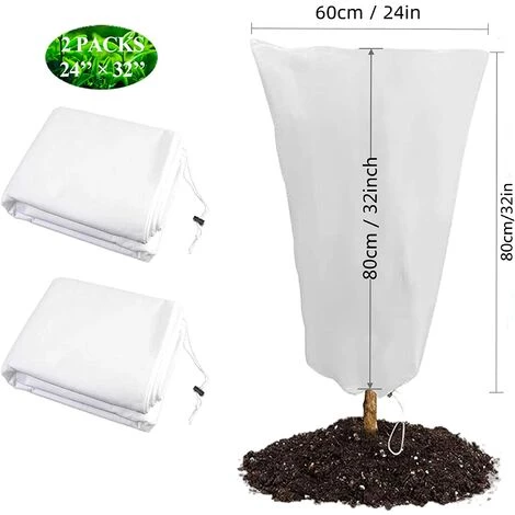BEARSU Voile Hivernage Plante, Lot De 2 Housse D'hivernage Plante, 60 X 80cm Housses De Protection Pour Plantes Contre Le Froid Et Le Gel, 60g/m² Bâche Protection Arbustes Couverture Pour Plantes 6 BEARSU Voile Hivernage Plante, Lot De 2 Housse D'hivernage Plante, 60 X 80cm Housses De Protection Pour Plantes Contre Le Froid Et Le Gel, 60g/m² Bâche Protection Arbustes Couverture Pour Plantes – Image 4
