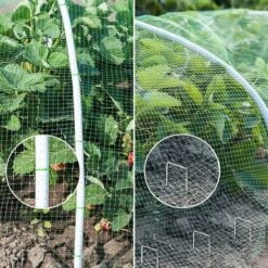 YIENJAOY AGILITY 2m X 10m Filet Anti Oiseaux Filet De Protection Jardin Filet Potager Arbre Fruitier Avec 10 Piquets De Jardin En Forme De U Et 30 Attaches De Câble Pour Plante Potager Bassin De Jardin -Protection Pour Végétaux Soldes 67904732 5