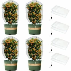 YIENJAOY AGILITY Filet De Protection Anti-Insectes, 2pcs Filet De Jardin Avec Cordon De Serrage, 1 X 1,2m Filet Anti Insecte, Filet De Protection Maille Fine Pour Protéger Les Plantes En Pot