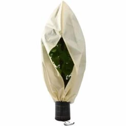 LIFCAUSAL Housse De Protection Pour Plantes D'extérieur Protection Contre Le Gel Sac De Protection Pour Plantes En Tissu Non Tissé Réutilisable Avec Fermeture à Glissière Et Cordon De Serrage Contre Le Froid De L'hiver Oiseaux Animaux 180 * 120cm