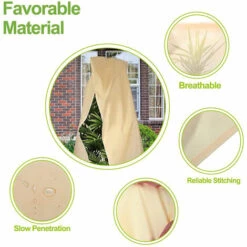 LIFCAUSAL Housse De Protection Pour Plantes D'extérieur Protection Contre Le Gel Sac De Protection Pour Plantes En Tissu Non Tissé Réutilisable Avec Fermeture à Glissière Et Cordon De Serrage Contre Le Froid De L'hiver Oiseaux Animaux 180 * 120cm -Protection Pour Végétaux Soldes 68072419 3