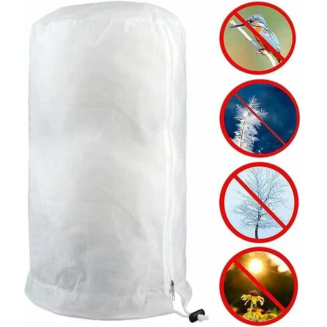 FLYME Voile D'hivernage Plante, Voile Hivernage Olivier, Voile Dhivernage Arbre, Housse De Protection Tomate Citronnier, Housse Hivernage Pour Plantes Sac Vegetaux Jardin Tissu Non Tissé (80×100cm, Blanc*1) 4 FLYME Voile D'hivernage Plante, Voile Hivernage Olivier, Voile Dhivernage Arbre, Housse De Protection Tomate Citronnier, Housse Hivernage Pour Plantes Sac Vegetaux Jardin Tissu Non Tissé (80×100cm, Blanc*1) – Image 2