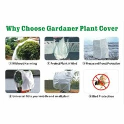 GrooFoo Hivernage Plante, Housse Hivernage Pour Plantes, Voile Dhivernage, Housse D’Hivernage Arbre, Housse Hivernage Palmier Con Ajustable Avec Cordon De Serrage à Glissière (1pcs 180X120 Cm, Blanc) GrooFoo -Protection Pour Végétaux Soldes 68200556 3