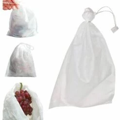 LLOVE Filets De Protection Contre Insectes Et Oiseaux, Sac De Protection Des Fruits Avec Cordon, Sac De Protection Raisin, Protéger Fruits, Fleurs, Légumes, Imperméabiliser, Respirant, 30 X 20 Cm, 100 Pièces