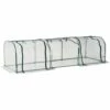 HOMCOM Serre De Jardin Tunnel Tente Bâche 3L X 1l X 0,8H M Tube En Acier Transparent - Transparent -Protection Pour Végétaux Soldes 747962 1